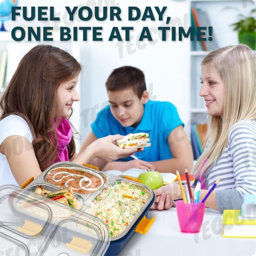 Steel Lunch Box — 4 Compartments