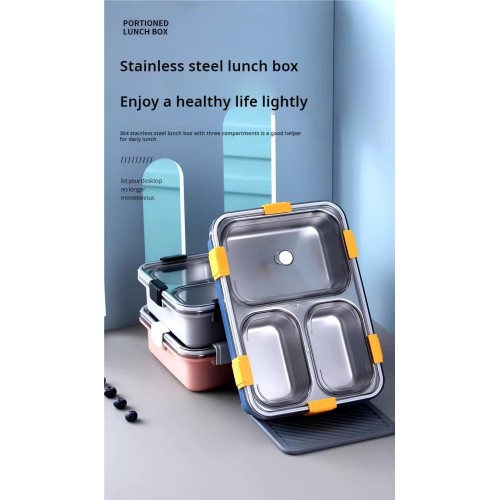 Steel Lunch Box — 3 Compartments thumbnail 3